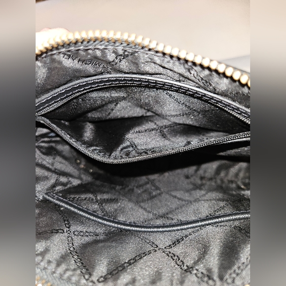 Michael Kors Black Leather Large Dome Bag with Gold Chain Strap - Picture 12 of 16